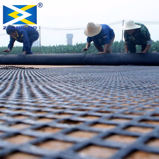 Nonwoven Pet Geotextile Composite PP Plastic 25kn Biaxial Geogrid